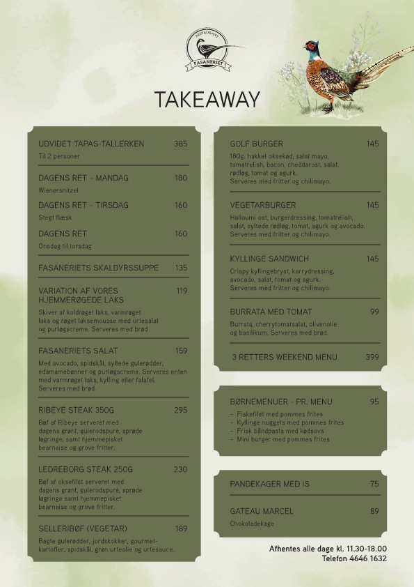 TAKE-AWAY MENU